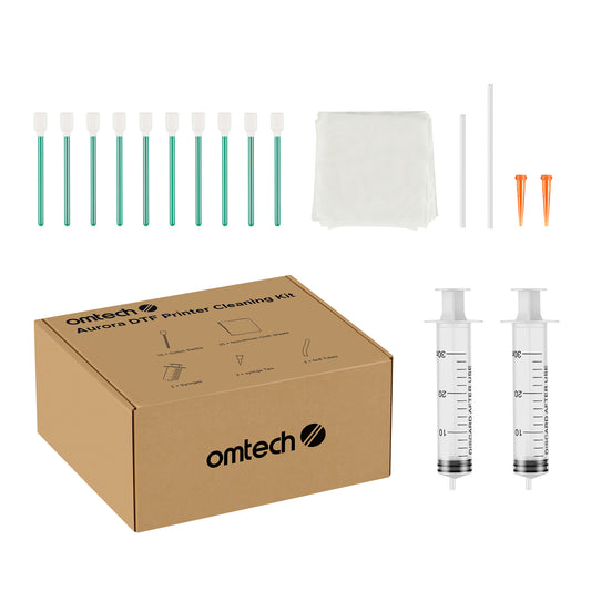 Kit di strumenti OMTech per la pulizia della testina di stampa DTF, per la cura degli ugelli e la manutenzione del flusso d'inchiostro