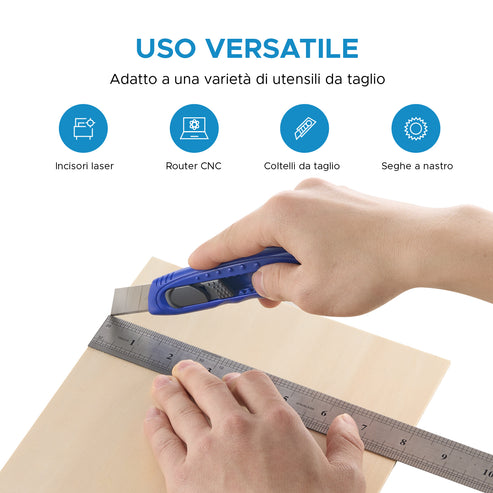 10 Fogli di Legno di Compensato per Incisione Taglio Laser per Progetti Fai da Te - Betulla Premium