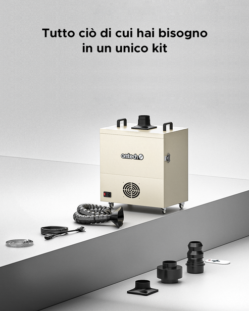 Purificatore di fumo da 300 W con 4 strati filtranti per Incisore laser | LSP-300