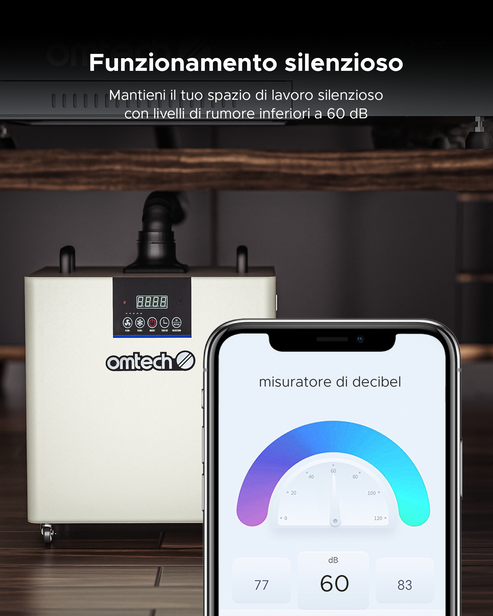 Purificatore di fumo da 300 W con 4 strati filtranti per Incisore laser | LSP-300