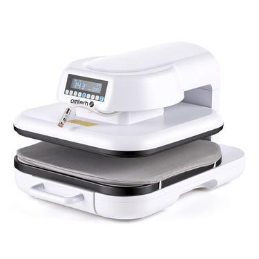 Termopressa automatica OMTech DTF 38 × 38 cm con apertura automatica, guida laser e piano estraibile