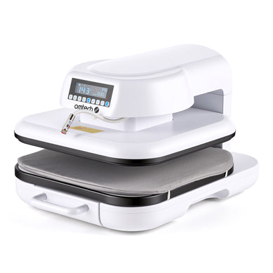 Termopressa automatica OMTech DTF 38 × 38 cm con apertura automatica, guida laser e piano estraibile