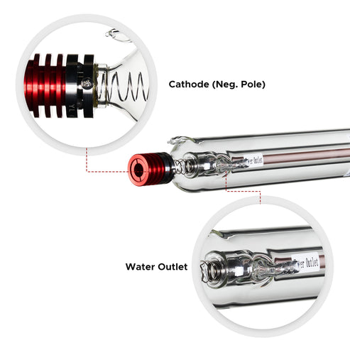 Tubo laser CO2 da 90W per incisori e taglierine laser | YL-90