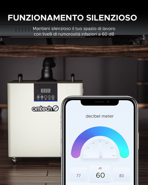 Purificatore di fumo da 300 W con 4 strati filtranti per Incisore laser | LSP-300