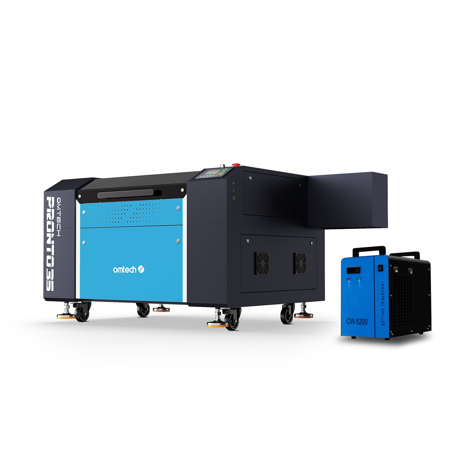 100W Macchina di incisione e taglio laser CO2 con area di incisione 700X500mm e Refrigeratore d'acqua Gratis| Pronto-35X