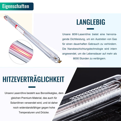 Tubo laser CO2 80W e tubo laser per incisori laser | 0080