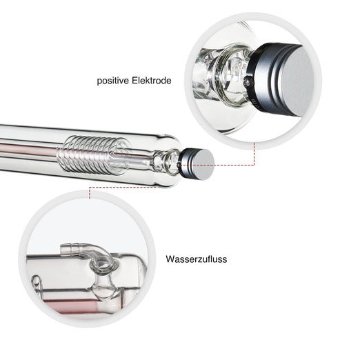Tubo laser CO2 da 100W per macchina e taglierina per incisione laser | YL-100